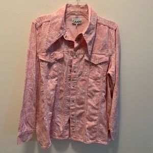 Ganni paisley print denim jacket